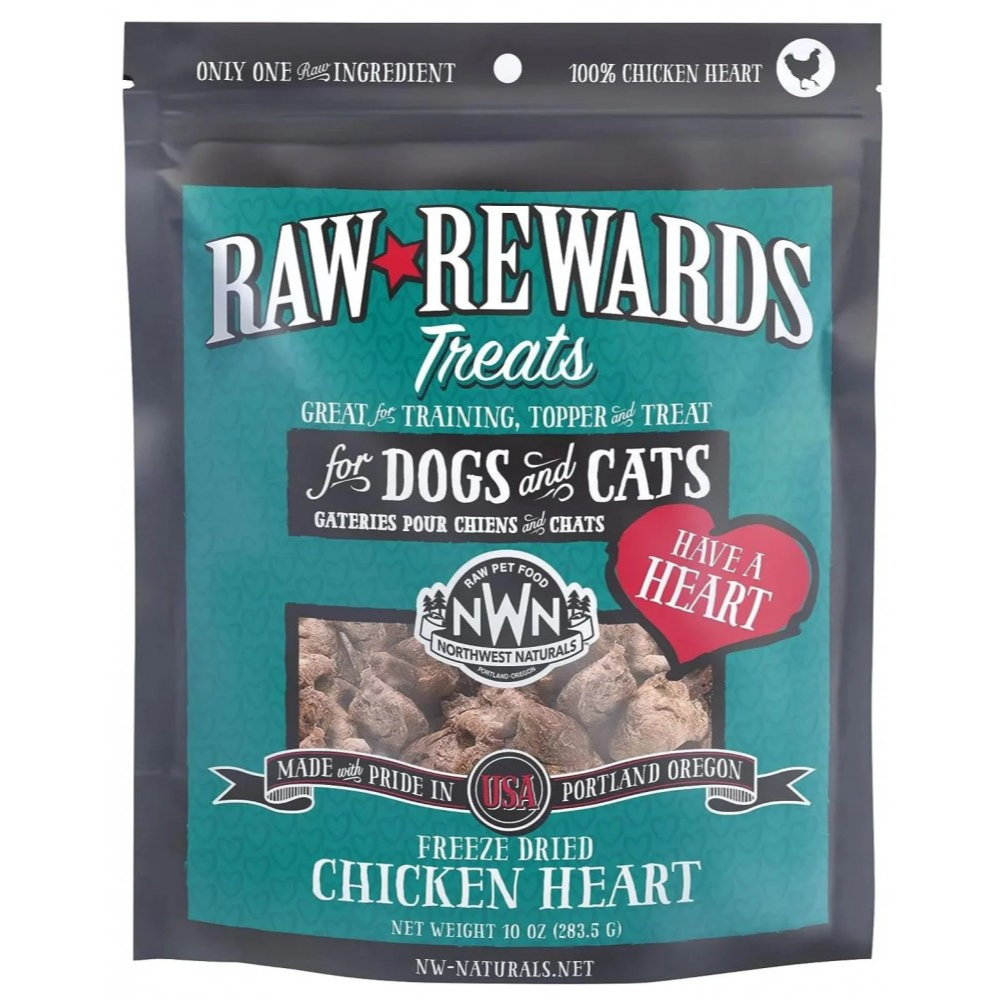 (exp: 25 Aug 2025) Northwest Naturals Raw Rewards Chicken Heart Freeze-dried Dog & Cat Treats 10oz