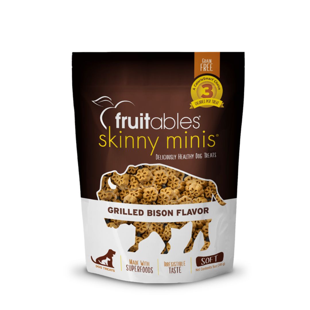 Fruitables Dog 5oz Skinny Minis Grilled Bison Dog Treats