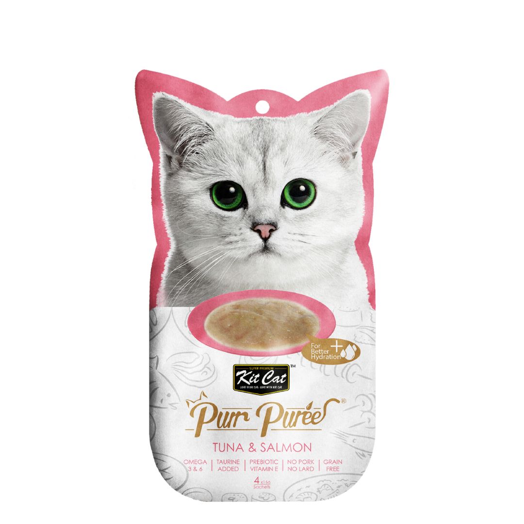 Kit Cat 5x15g Purr Puree Tuna & Salmon Cat Treat