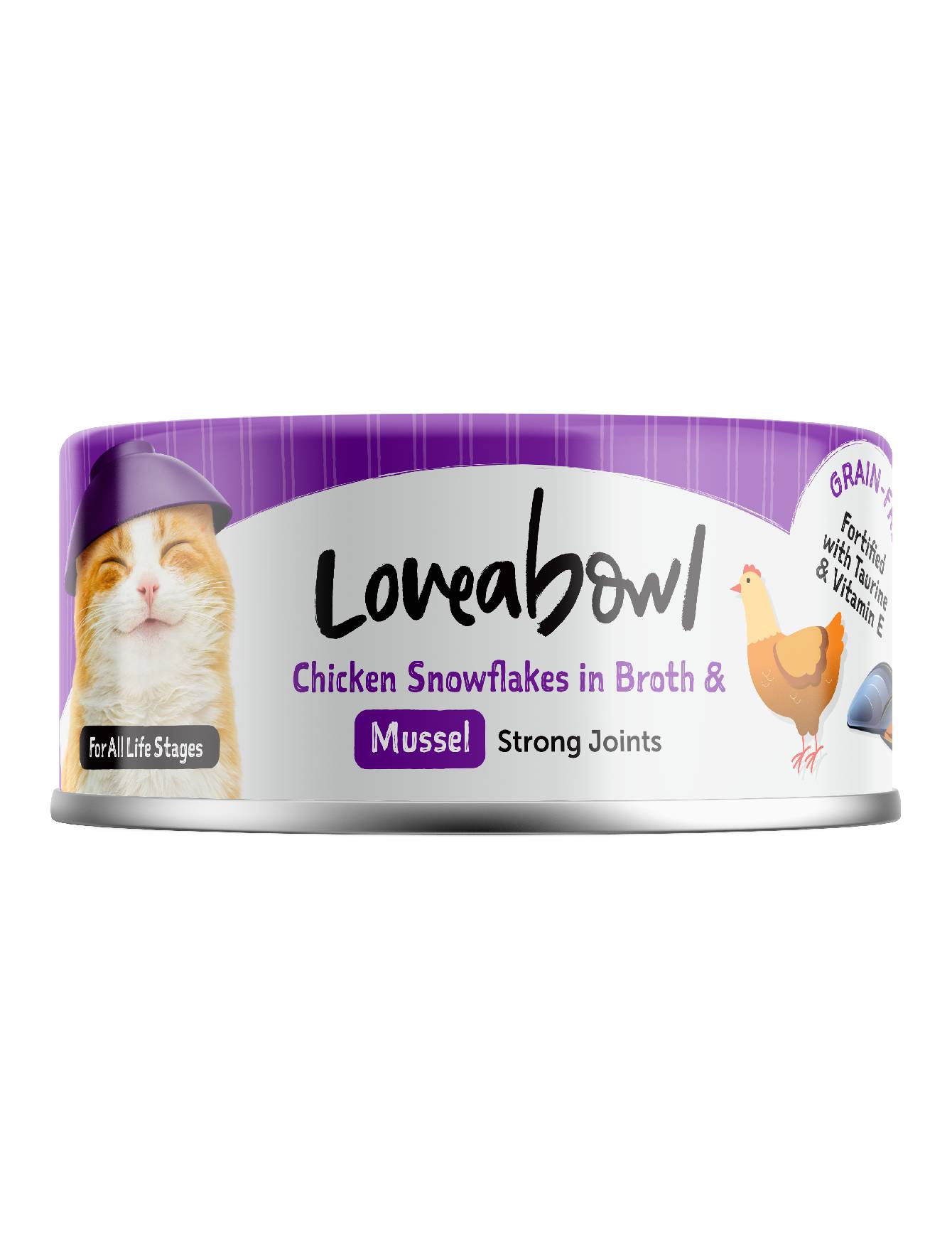 Loveabowl Cat 70g Chicken Snowflakes In Broth With Mussel Cat Wet Canned Food