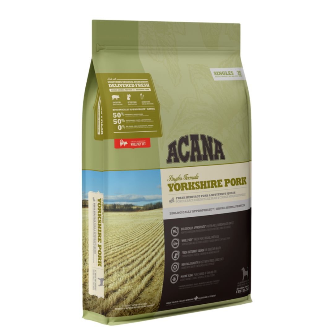 Acana Dog Singles 6kg Yorkshire Pork Dry Dog Food