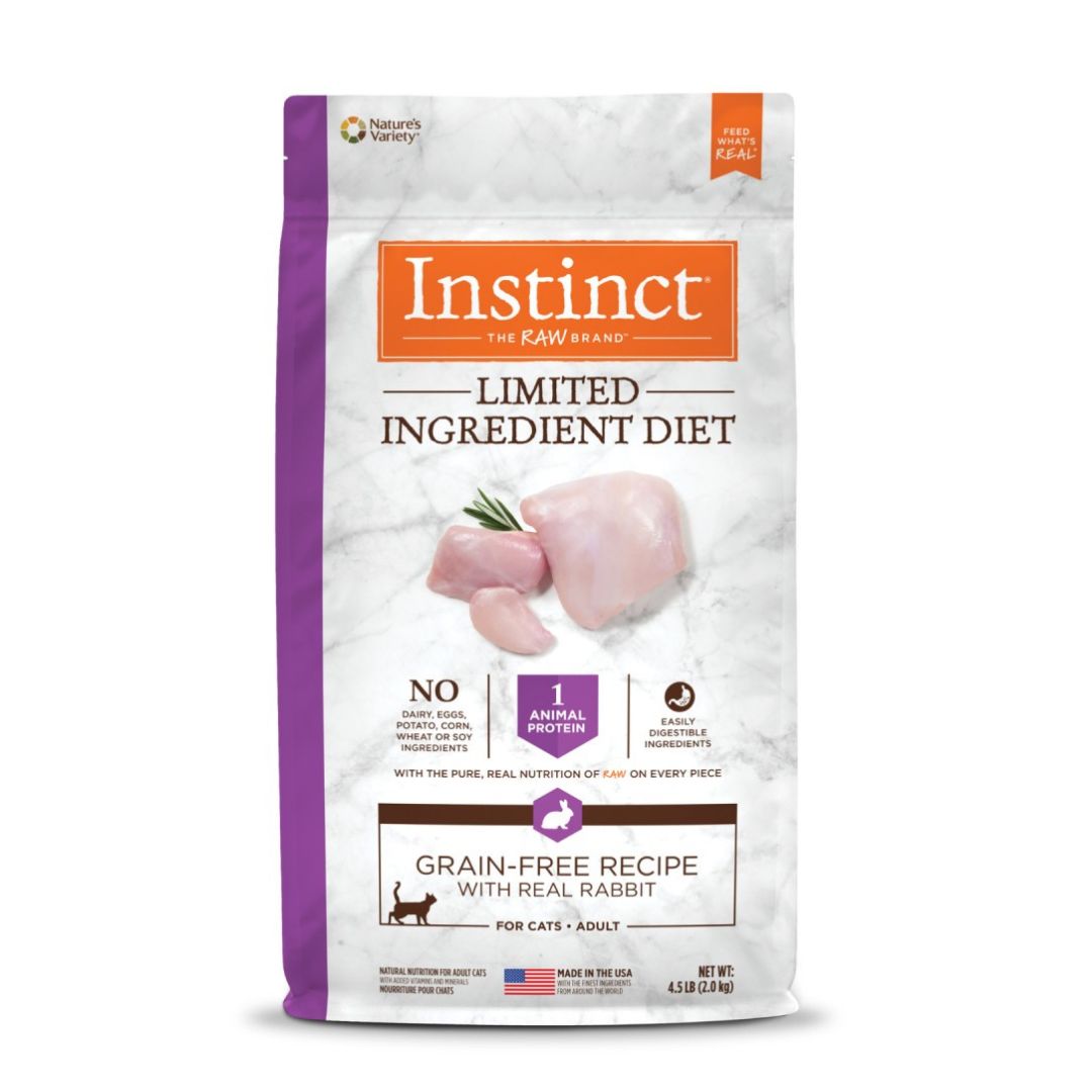 Instinct Cat Limited Ingredient Diet 4.5lb Grain Free Recipe With Real Rabbit Dry Cat Food