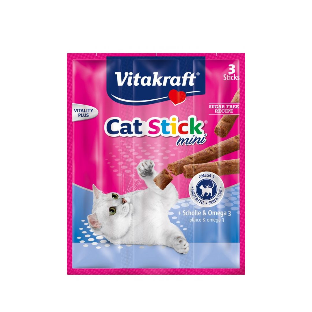 Vitakraft Cat 3pcs Stick Mini Plaice W Omega 3 Cat Treats