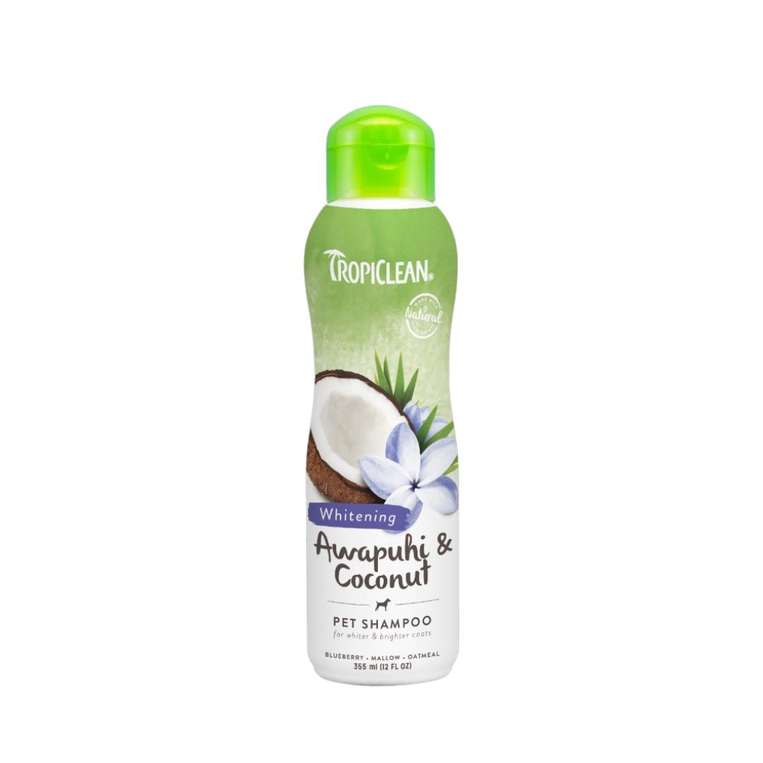 Tropiclean Whitening Pet Shampoo 355ml Awapuhi & Coconut