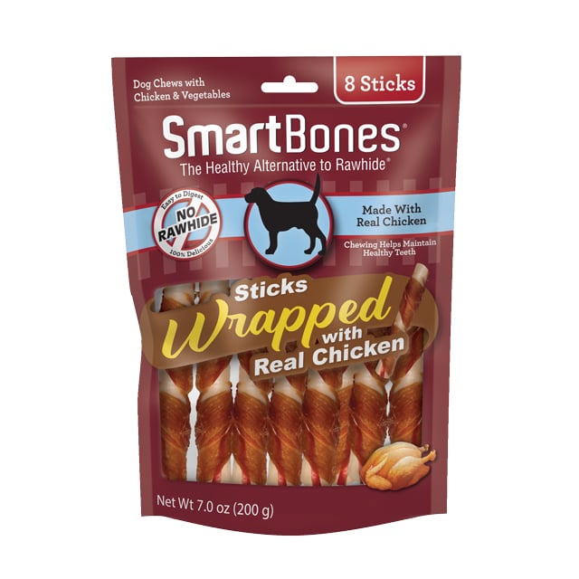 Smartbones Dog 8pcs Regular Chicken Wrapped Sticks Dog Treat