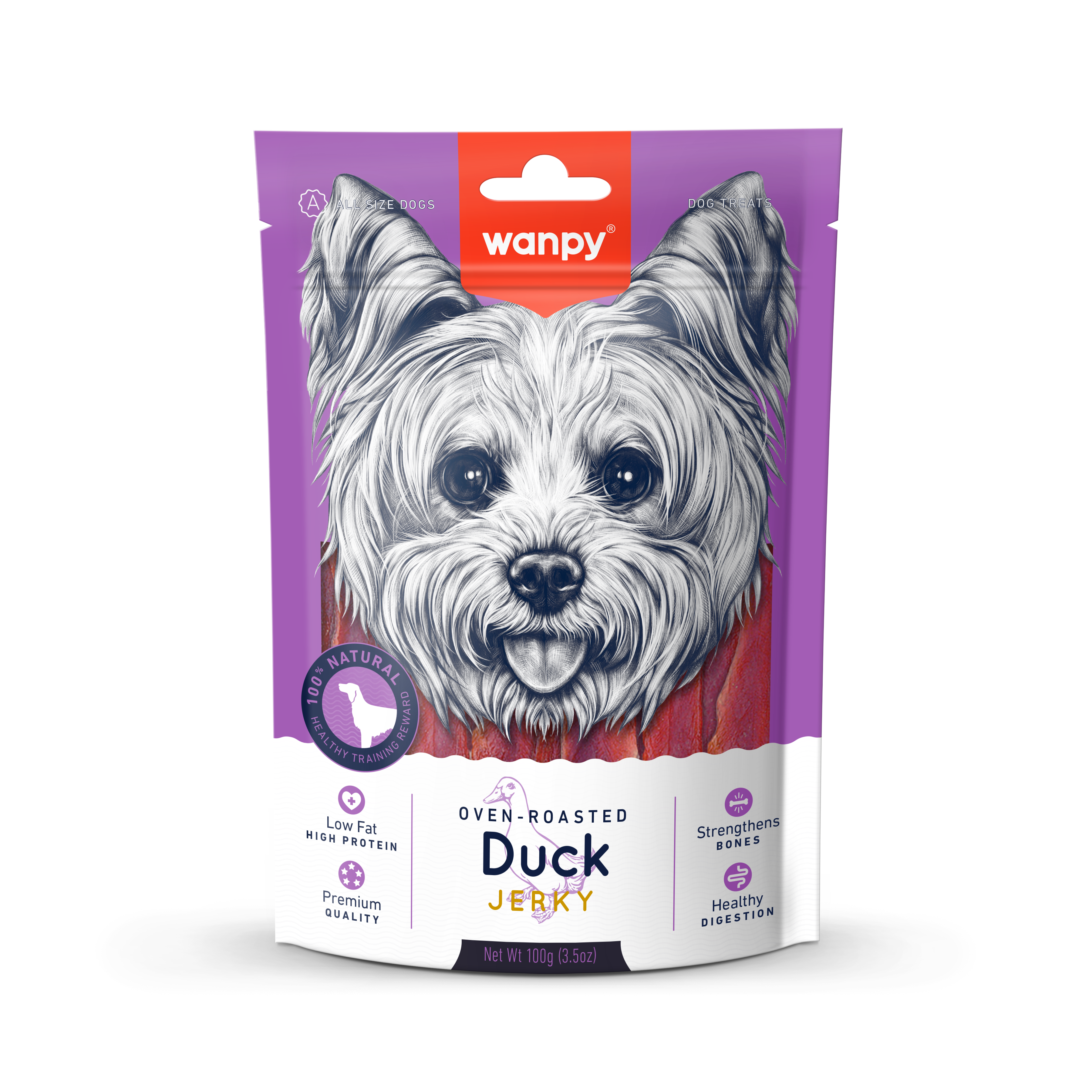 Wanpy Oven-roasted Duck Jerky 100g Dog Snack