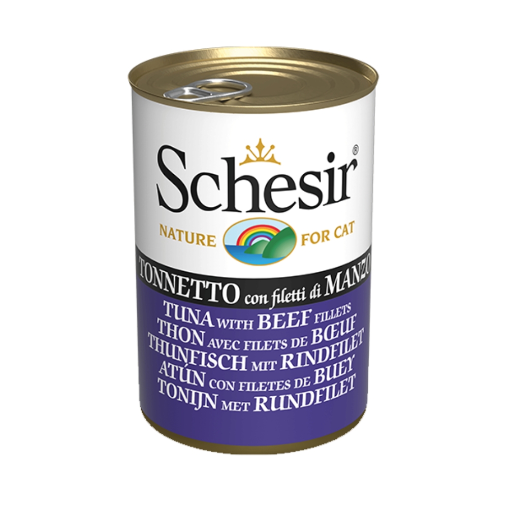 Schesir Cat 140g Tuna With Beef Fillets In Jelly Wet Cat Food