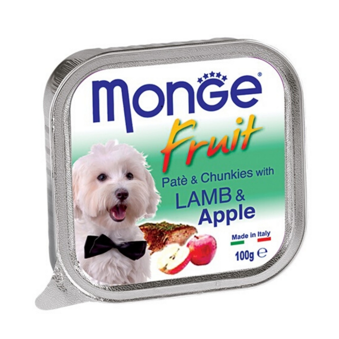 Monge Dog Fruit Pate 100g Lamb Apple Wet Dog Food Singapore s