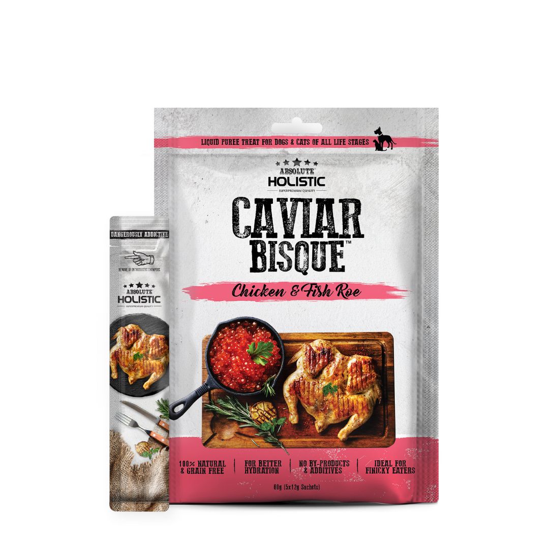 Absolute Holistic 60g Dog And Cat Treat Caviar Bisque Chicken & Fish Roe